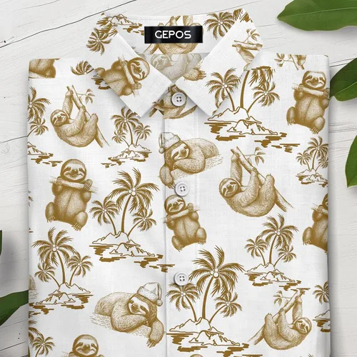 Vista 3 de Camisa de verano con botones para mujer, camisa casual con botones para ropa de playa, camisa ligera de manga larga