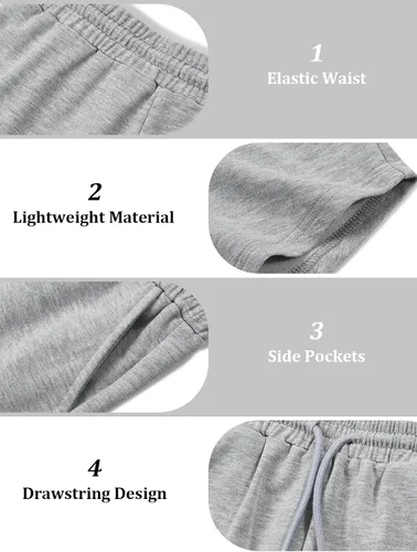 Vista 8 de Haloumoning Pantalones cortos deportivos para niñas de 5 a 14 años