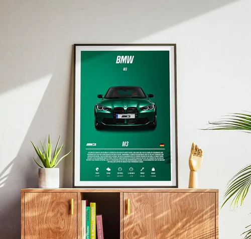 Vista 9 de 9 pósteres de súper autos para habitación de niños, decoración de pared de autos deportivos, arte de pared de autos de carreras para hombres