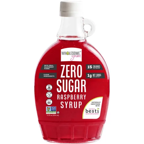 Vista 10 de Wholesome Yum Zero Sugar Real Strawberry Syrup, Monk Fruit & Allulose