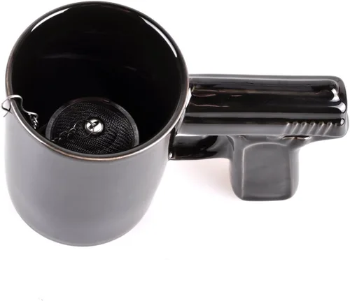 Vista 6 de UCEC Taza de café de cerámica inspirada en la pistola, regalo perfecto para hombres, idea de regalo única para el día del padre, taza de café