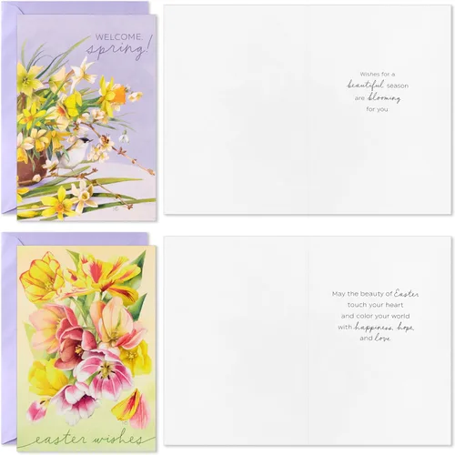 Vista 5 de Hallmark Surtido de tarjetas de Pascua vintage, Marjorlein Bastin (36 tarjetas de primavera con sobres)