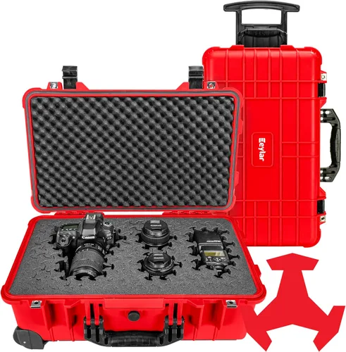 Vista 11 de Eylar Estuche rígido de 22 pulgadas con rodillo de mano con espuma Ragar XP Crosslink reconfigurable y reutilizable, impermeable, a prueba de golpes