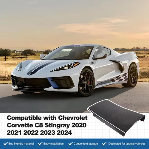 Vista 6 de Sekhyna Cubierta lateral de control central de automóvil compatible con Chevrolet Corvette C8 2020-2024 100% fibra de carbono, 1 unidad