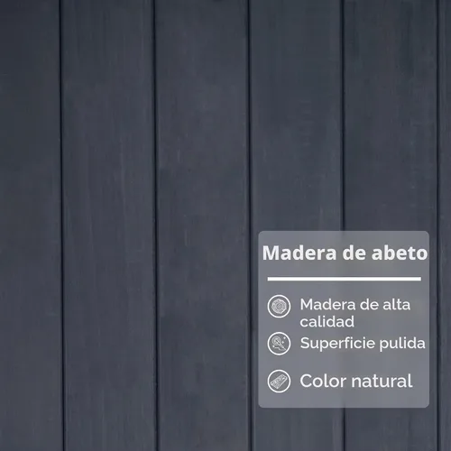 Vista 7 de Mcombo Gabinete de almacenamiento para exteriores, cobertizo de madera, organizador de cobertizo de jardín, casilleros de madera con madera de abeto