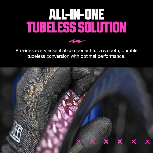 Vista 3 de Kit de configuración sin cámara Ultimate de Muc-Off, para 44mm de carretera/gravedad/CX - Kit de conversión sin cámara para bicicletas - Incluye