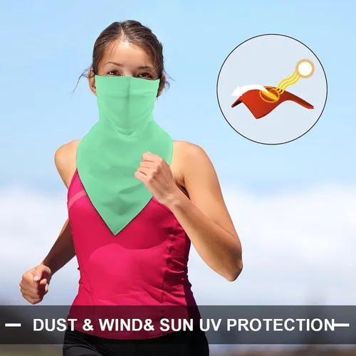 Vista 5 de Bufanda reutilizable con protección solar UV para las orejas, bandana reutilizable para la cara