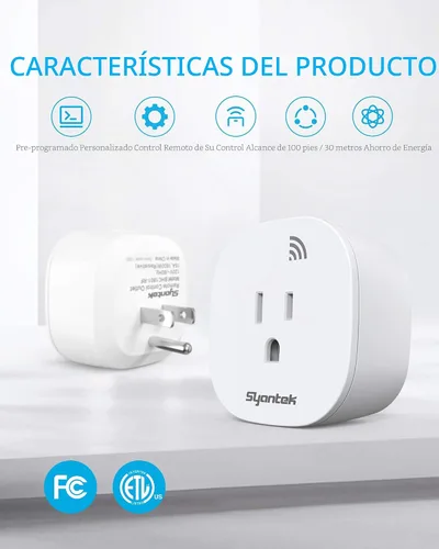 Vista 2 de Tomacorriente con Control Remoto Interruptor de Luz Inalámbrico para Electrodomésticos, Kit de Interruptor de Luz Remoto Expandible, Alcance