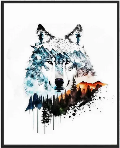 Vista 28 de WIldlife - Póster impreso de pez pescador, impresiones abstractas de animales de acuarela, obras de arte de naturaleza para sala de estar