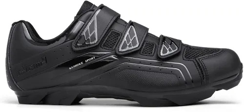 Vista 8 de Zapatos de ciclismo para hombre con 3 correas, zapatos de carreras para ciclismo de montaña para interiores y exteriores, compatibles con sistemas