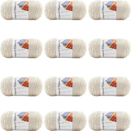 Vista 30 de MICHAELS Paquete de 12: Hilo sólido Soft Classic™ de Loops & Threads®