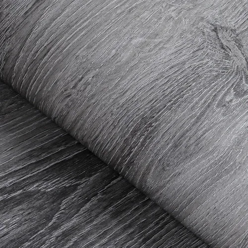 Vista 10 de FunStick Papel de contacto de madera marrón grueso, papel tapiz de madera para despegar y pegar, papel tapiz de madera rústica con grano de madera