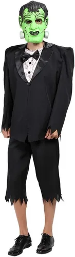 Vista 3 de FantastCostumes Disfraz completo de Frankenstein de monstruo de Halloween para hombre