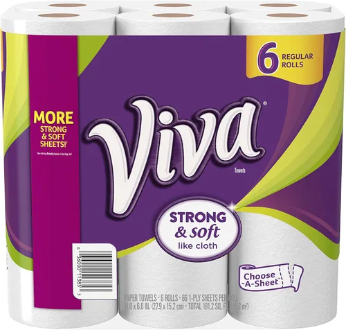 Vista 3 de Viva Toallas de papel, elige un tamaño, rollo grande, 1 unidad