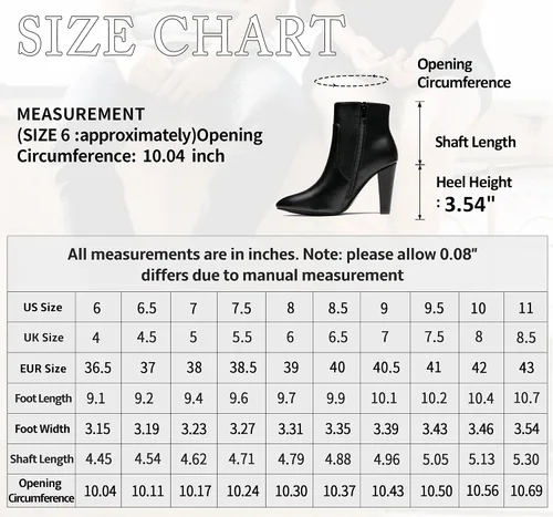 Vista 4 de Vepose Botas de tobillo 9633 para mujer, botas de tacón alto de aguja de moda, botas de vestir con punta de punta