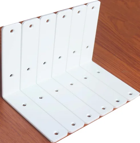 Vista 74 de Paquete de 2 soportes de estante en L de 6 pulgadas de largo x 6 pulgadas de alto x 1.5 pulgadas de ancho, 5 mm de grosor, soportes de estante