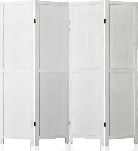 Vista 9 de WelFurGeer Divisor de habitación de 4 paneles, paneles plegables ajustables en 360° para privacidad, dormitorio, sala de estar y patio, divisor