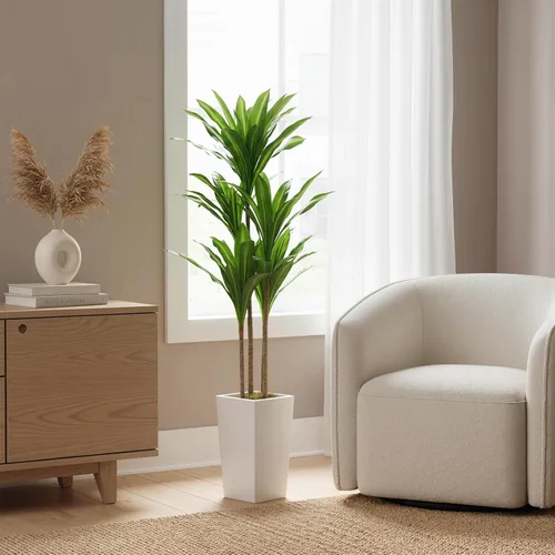Vista 38 de GarveeHome Árbol de buganvilla artificial de 5 pies, planta de buganvilla de seda sintética con maceta, decoración interior y exterior, planta