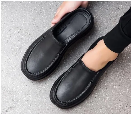 Vista 3 de Zuecos de trabajo de apoyo, zapatos ortopédicos antideslizantes para chef, enfermera, jardín, cómodas, sandalias deslizantes con cojín deslizantes