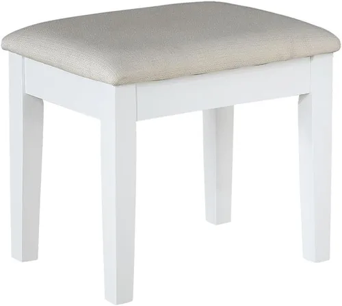 Vista 9 de Furniture of America Galveston - Juego de tocador de madera maciza de 3 piezas, color blanco