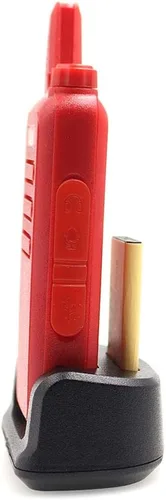 Vista 4 de Mini radio de mano de 2 vías WLN KD-C1 Walkie Talkie portátil UHF400-470MHz Color rojo+ cargador de escritorio