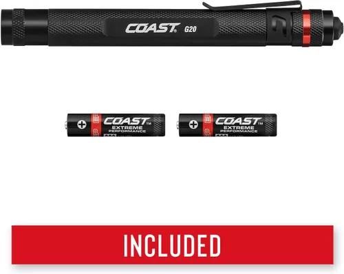 Vista 5 de Coast Faro LED HL45 de 400 lúmenes de doble color (blanco/rojo) con batería y clips de casco incluidos