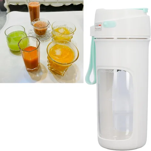 Vista 2 de 500ml Powerful Portable Blender Cup for Juice Smoothies Shakes USB Rechargeable Mixer Cup for Travel Exercise