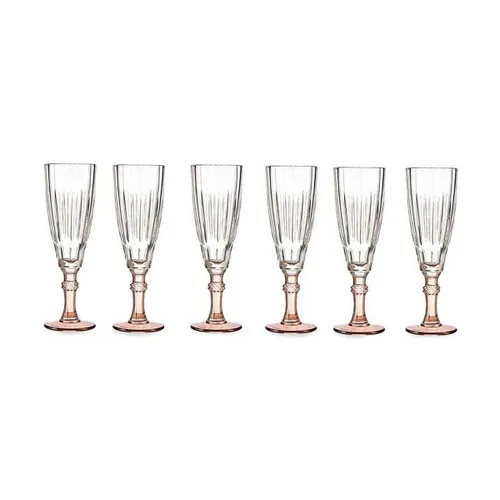 Vista 3 de Copa de champán Vivalto Exotic Marrón Cristal 170 ml