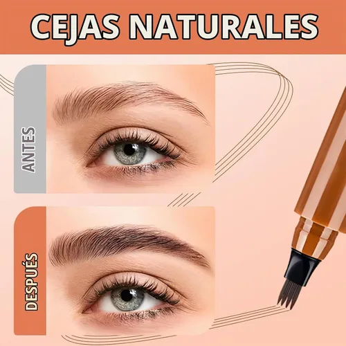Vista 4 de Microblading - Lápices para cejas, 2026 nuevo bolígrafo de cejas impermeable 3D, lápiz de cejas de 4 puntas de larga duración, bolígrafo Negro
