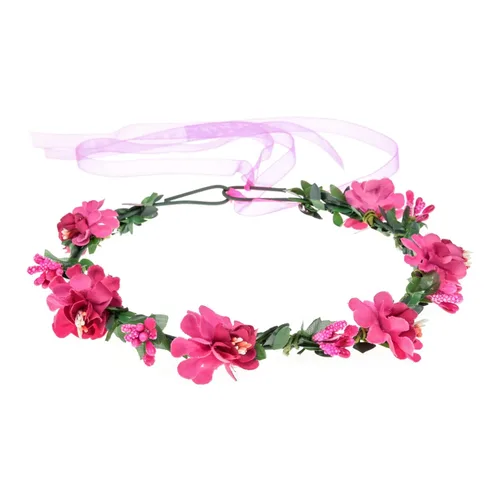 Vista 15 de Corona de flores suculentas, eucalipto, halo de boda, diadema floral, accesorio para fotos (B-blanco)