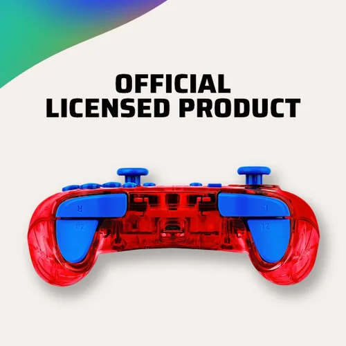 Vista 8 de Rock Candy Wired Gaming Switch Pro Controller - Mario - Red - Official License Nintendo - OLED Lite Compatible, Compact, Durable Travel Controller