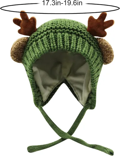 Vista 6 de AIBEARTY Gorro de invierno cálido de felpa con correa para la barbilla, talla única