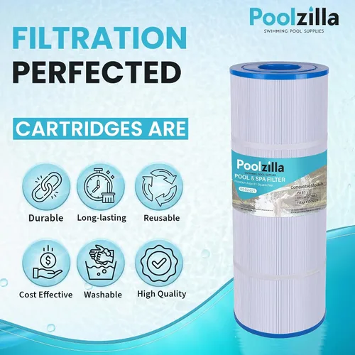 Vista 5 de Poolzilla Paquete de 4 cartuchos de filtro de piscina de repuesto para CX580XRE, Hayward C580E, PA81-PAK4, Unicel C-7483, Hayward SwimClear C3020