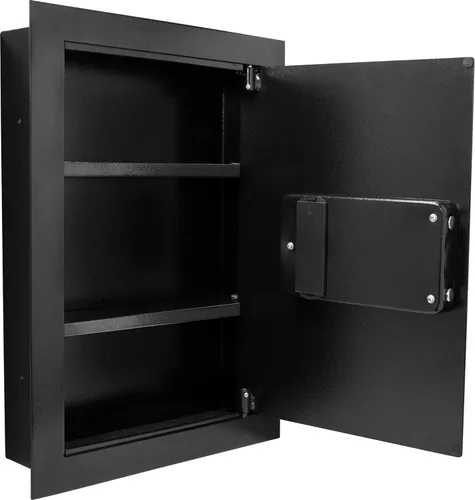 Vista 11 de Barska Caja fuerte de pared biométrica de seguridad de huellas dactilares 0.52 pies cúbicos