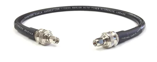 Vista 5 de Custom Cable Connection Cable de antena coaxial de baja pérdida de 1 pie SMA macho a SMA macho LMR400 veces microondas 50 ohmios