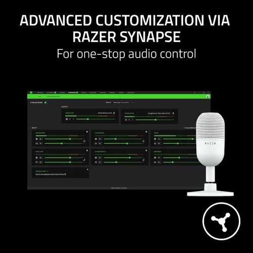 Vista 12 de Razer Seiren V3 Mini micrófono USB, micrófono condensador supercardioide
