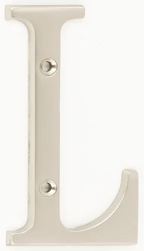 Vista 17 de ZW Hardware B100 - Letra M de latón macizo chapado en níquel mate (4 pulgadas)