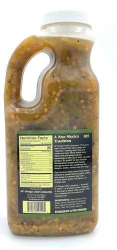 Vista 2 de Ol' Gringo Chile Company Premium Hatch Green Chile Sauce Hot Botella de 35 onzas