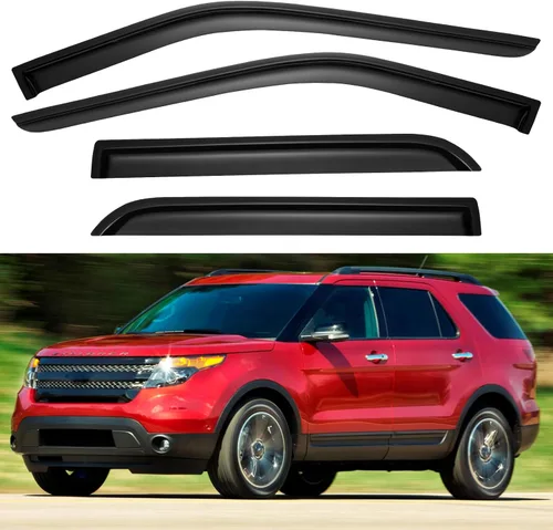 Vista 46 de YQAUTEC - Viseras para ventana, protectores contra la lluvia, compatibles con Subaru WRX 2015-2021, deflectores de viento para ventanas, viseras
