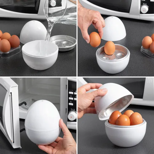 Vista 3 de Cuecehuevos para Microondas con Recetario Boilegg InnovaGoods