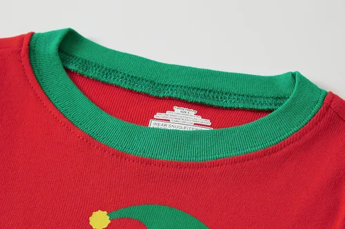 Vista 5 de Family Feeling Conjunto de pijama de 2 piezas para niños y niños pequeños, 100% algodón