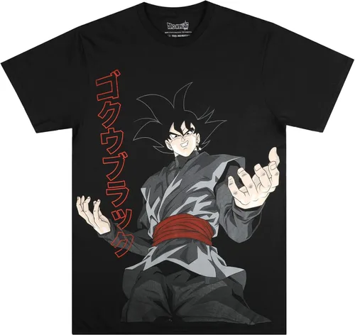 Vista 2 de Dragon Ball Super Oversize Goku Black con Kanji - Camiseta negra para hombre