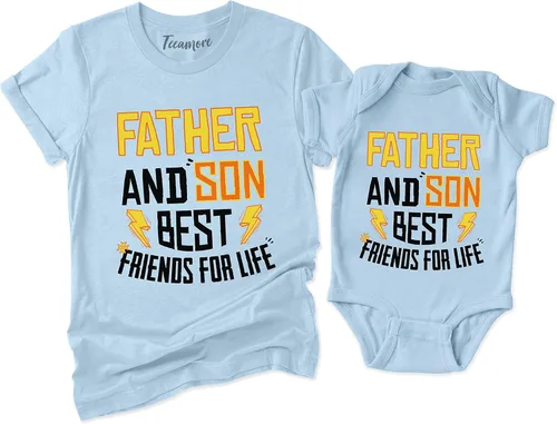 Vista 2 de TEEAMORE Camisas de padre e hijo a juego con papá y yo