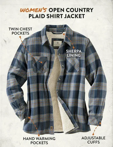 Vista 7 de Legendary Whitetails Chaqueta tipo camisa abierta para mujer, de estilo rústico