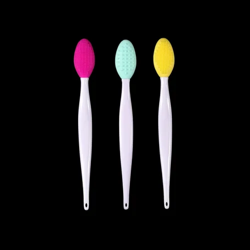 Vista 5 de 10 cepillos de silicona para labios, exfoliante de labios de doble cara, cepillos de eliminación de puntos negros para limpiar la nariz
