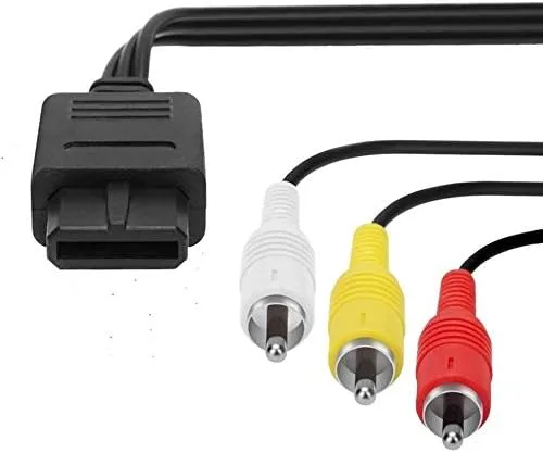 Vista 3 de Suncala - Cable de vídeo para TV AV RCA (6.0 ft, para Game Cube Nintendo 64 N64 NGC SNES SFC, 1 unidad)