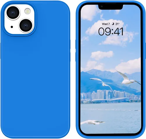 Vista 9 de BENTOBEN Funda compatible con iPhone 14, silicona suave, goma de gel, forro de microfibra, parte trasera dura, a prueba de golpes, funda protectora