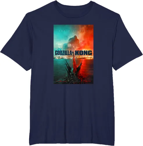 Vista 40 de Godzilla vs Kong - Camiseta oficial con póster, Negro