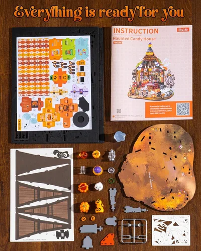Vista 6 de Rolife Haunted House Kit de casa de muñecas en miniatura para adultos