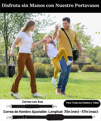 Vista 6 de Bolsa de transporte con bolsillo para teléfono para vaso Stanley de 40 onzas con asa y vaso Simple Modern de 40 onzas - Funda tipo bandolera